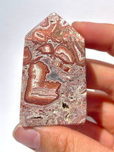 Load image into Gallery viewer, Damaged Pink Crazy Lace Agate Tower
