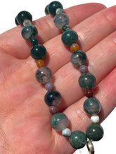Load image into Gallery viewer, Moss Agate + Chocolate Calcite Handmade Necklace NEW!