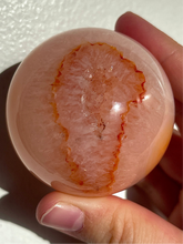 Load image into Gallery viewer, Peach Banded Carnelian Sphere