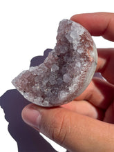 Load image into Gallery viewer, Druzy Pink Amethyst Moon NEW!