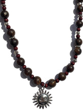 Load image into Gallery viewer, Handmade Bronzite + Sun Necklace NEW!