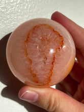 Load image into Gallery viewer, Peach Banded Carnelian Sphere