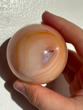 Load image into Gallery viewer, Peach Banded Carnelian Sphere