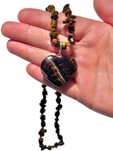 Load image into Gallery viewer, Tigers Eye + Chocolate Calcite Handmade Necklace NEW!
