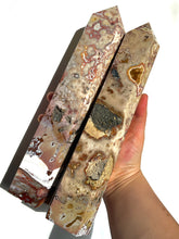 Load image into Gallery viewer, XL Pink Amethst + Crazy Lace Agate + Pyrite Tower