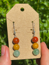 Load image into Gallery viewer, Jasper Mookaite & Green Aventurine Beaded Earrings