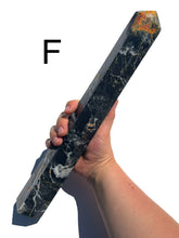 Load image into Gallery viewer, XL Black Marble + Bumble Bee Jasper Towers, Choose Your Own