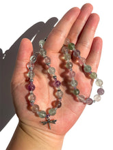 Load image into Gallery viewer, Handmade Fluorite + Dragonfly Necklace