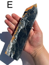 Load image into Gallery viewer, XL Black Marble + Bumble Bee Jasper Towers, Choose Your Own