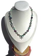 Load image into Gallery viewer, Handmade Fluorite + Dragonfly Necklace