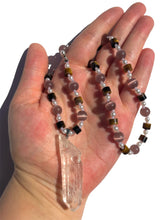 Load image into Gallery viewer, Tigers Eye + Catseye Handmade Necklace