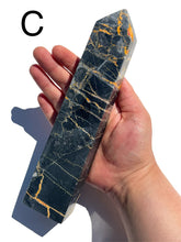 Load image into Gallery viewer, XL Black Marble + Bumble Bee Jasper Towers, Choose Your Own