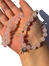 Load image into Gallery viewer, Handmade Rose Quartz + Pegasus Necklace NEW!