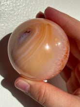 Load image into Gallery viewer, Peach Banded Carnelian Sphere
