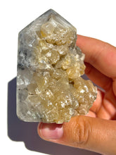 Load image into Gallery viewer, Damaged Golden Druzy Calcite Tower NEW!