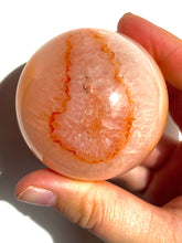 Load image into Gallery viewer, Peach Banded Carnelian Sphere