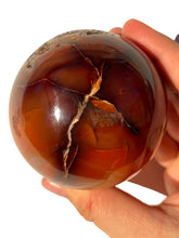 Load image into Gallery viewer, Druzy Carnelian Sphere NEW!
