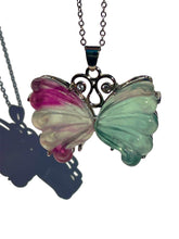 Load image into Gallery viewer, Fluorite Butterfly Necklace NEW!