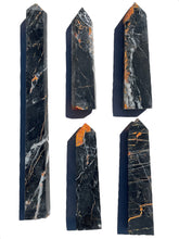 Load image into Gallery viewer, XL Black Marble + Bumble Bee Jasper Towers, Choose Your Own