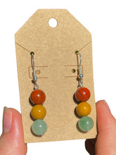Load image into Gallery viewer, Jasper Mookaite & Green Aventurine Beaded Earrings