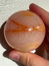 Load image into Gallery viewer, Peach Banded Carnelian Sphere