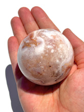 Load image into Gallery viewer, Pink Carnelian + Flower Agate Sphere