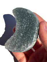 Load image into Gallery viewer, Druzy Rainbow Amethyst Moon NEW!