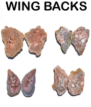 Load image into Gallery viewer, Pink Amethyst Slabs + Wing Pairs, Choose Your Own