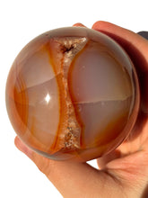 Load image into Gallery viewer, Druzy Carnelian Sphere NEW!