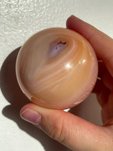 Load image into Gallery viewer, Peach Banded Carnelian Sphere