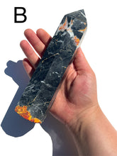Load image into Gallery viewer, XL Black Marble + Bumble Bee Jasper Towers, Choose Your Own