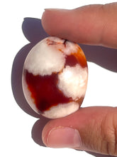 Load image into Gallery viewer, Carnelian Flower Agate Mini Palmstone
