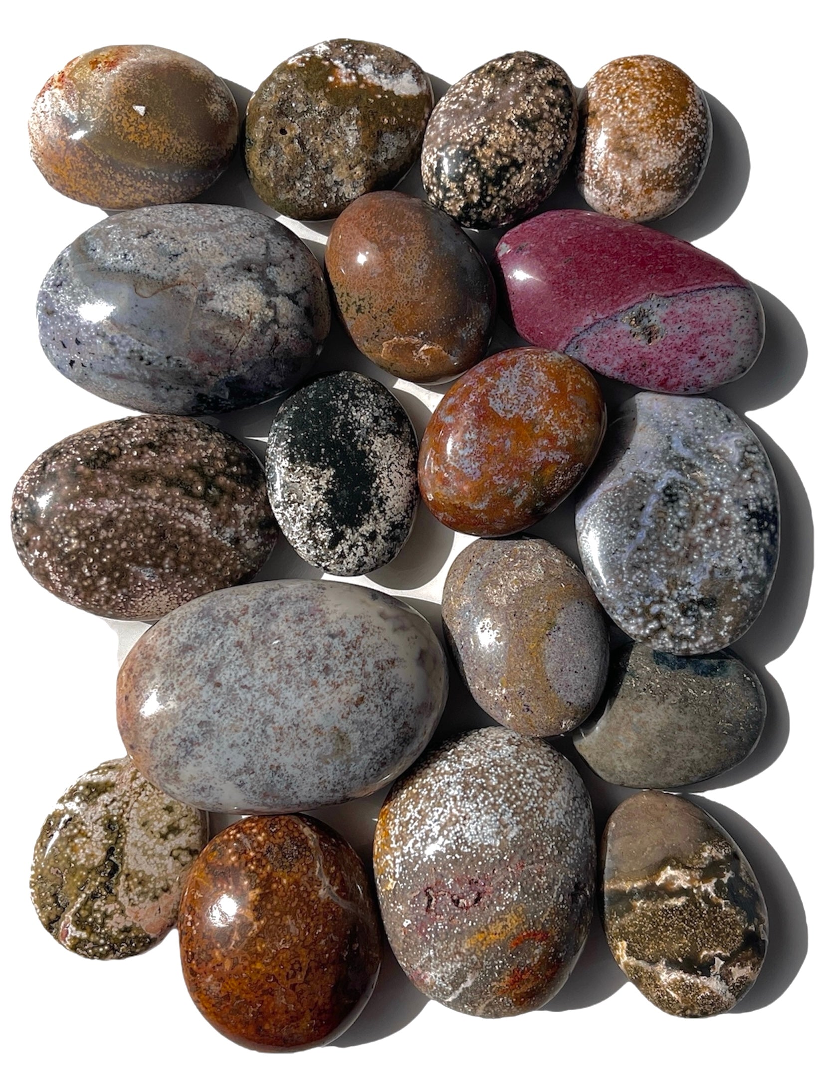 Orbicular Ocean Jasper Palmstones, Choose Your Own