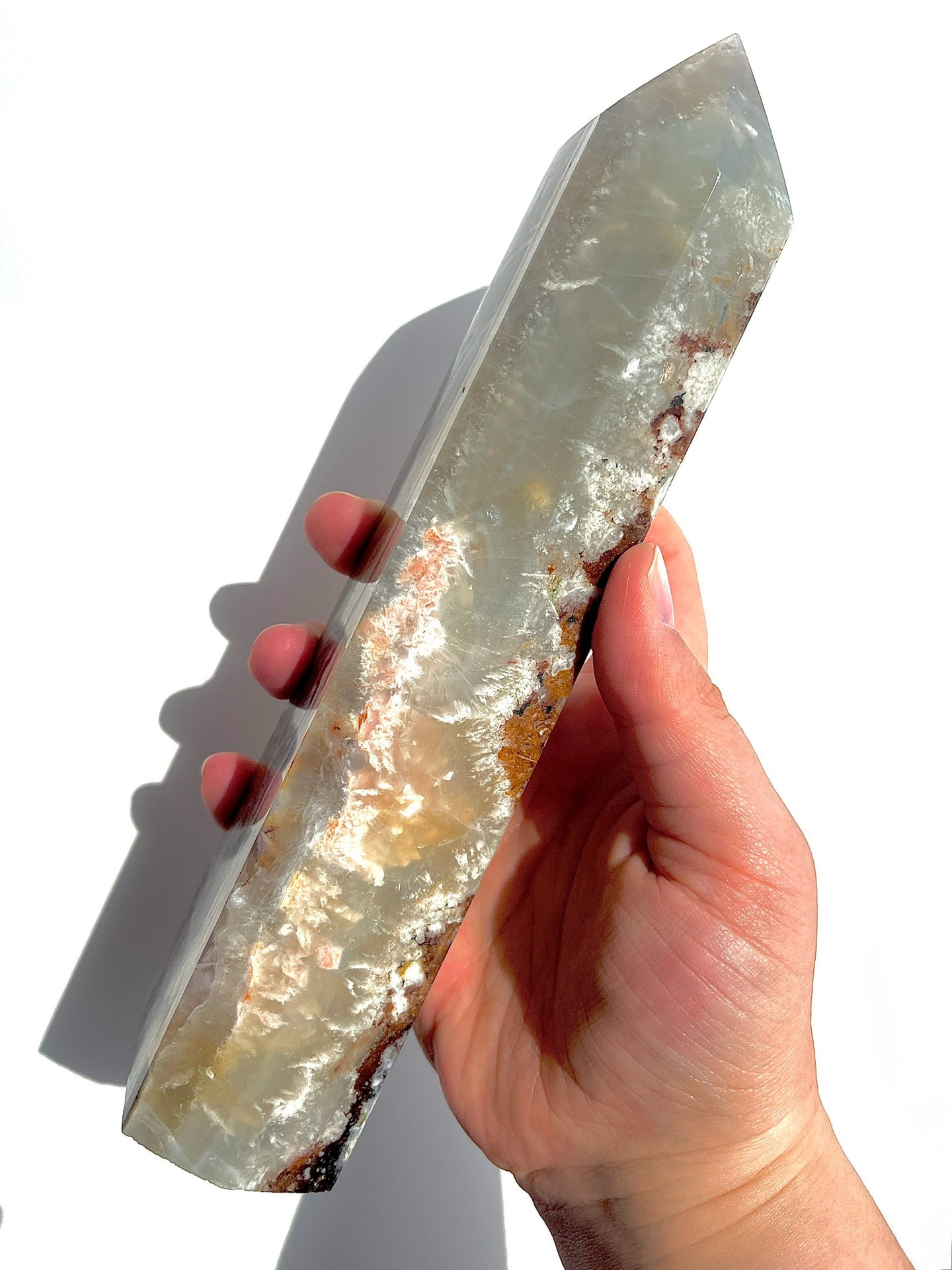 Large Flower Agate Tower