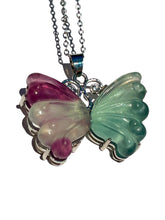 Load image into Gallery viewer, Fluorite Butterfly Necklace NEW!
