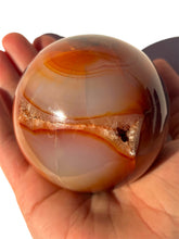 Load image into Gallery viewer, Druzy Carnelian Sphere NEW!
