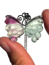 Load image into Gallery viewer, Fluorite Butterfly Necklace NEW!
