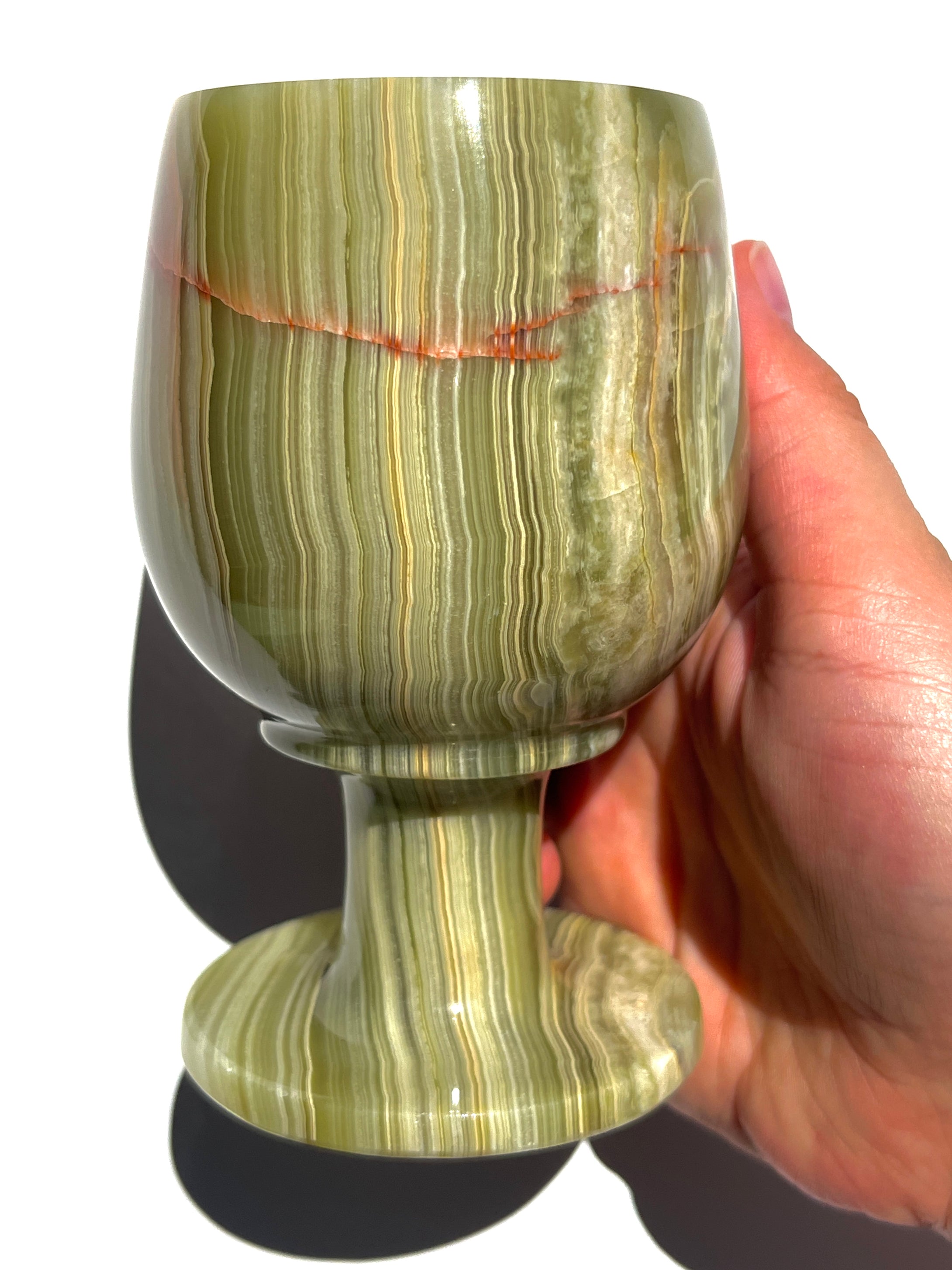 Green Onyx Wine Glass NEW!