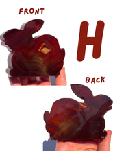 Load image into Gallery viewer, Large Carnelian Druzy Bunnies, Choose Your Own NEW!
