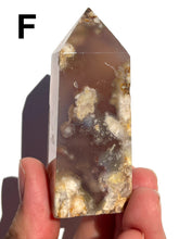 Load image into Gallery viewer, Black or Blue Flower Agate Towers, Choose Your Own NEW!
