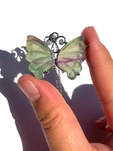 Load image into Gallery viewer, Fluorite Butterfly Necklace NEW!
