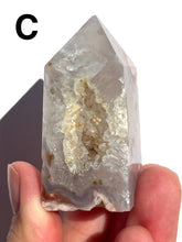 Load image into Gallery viewer, Black or Blue Flower Agate Towers, Choose Your Own NEW!
