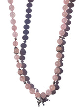 Load image into Gallery viewer, Handmade Rose Quartz + Pegasus Necklace NEW!
