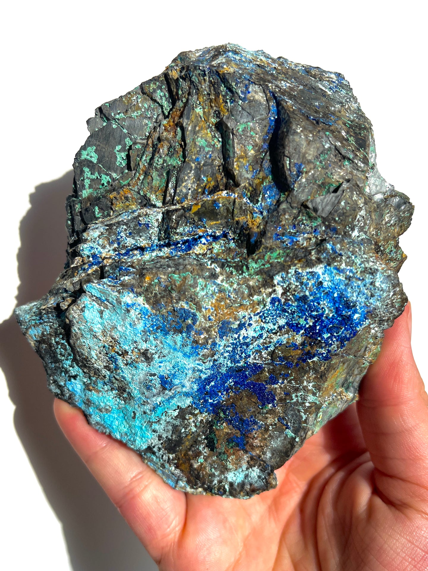 Shattuckite, Azurite, Malachite, & Chrysocolla Mixed Specimen