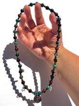 Load image into Gallery viewer, Handmade Moss Agate + Red Tigers Eye Spiral Necklace NEW!
