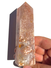 Load image into Gallery viewer, Pink Amethyst + Flower Agate Tower NEW!

