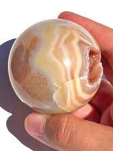 Load image into Gallery viewer, Pink Carnelian Druzy Sphere NEW!
