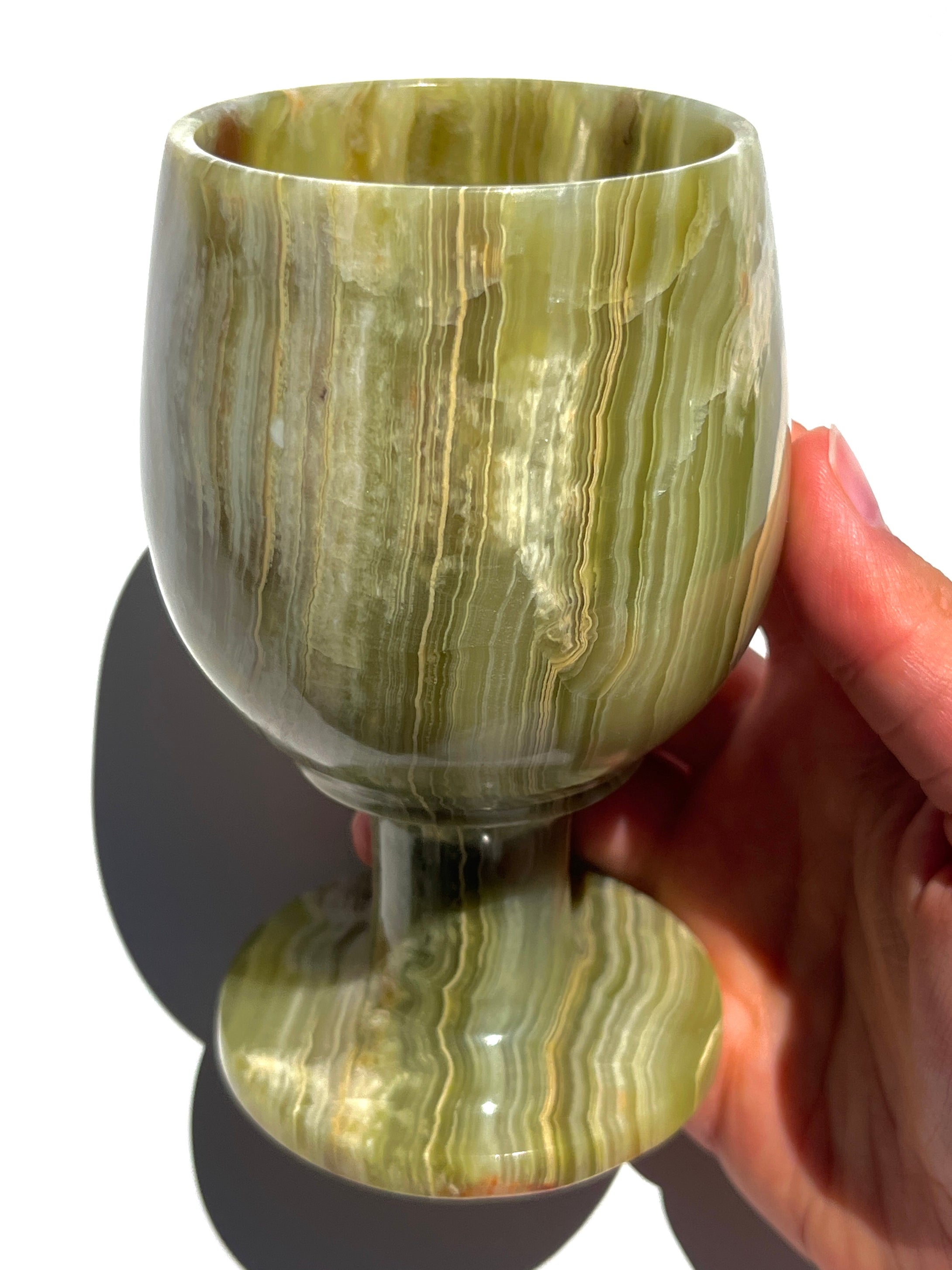 Green Onyx Wine Glass NEW!