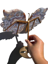 Load image into Gallery viewer, XXL Black Flower Agate Butterfly NEW!
