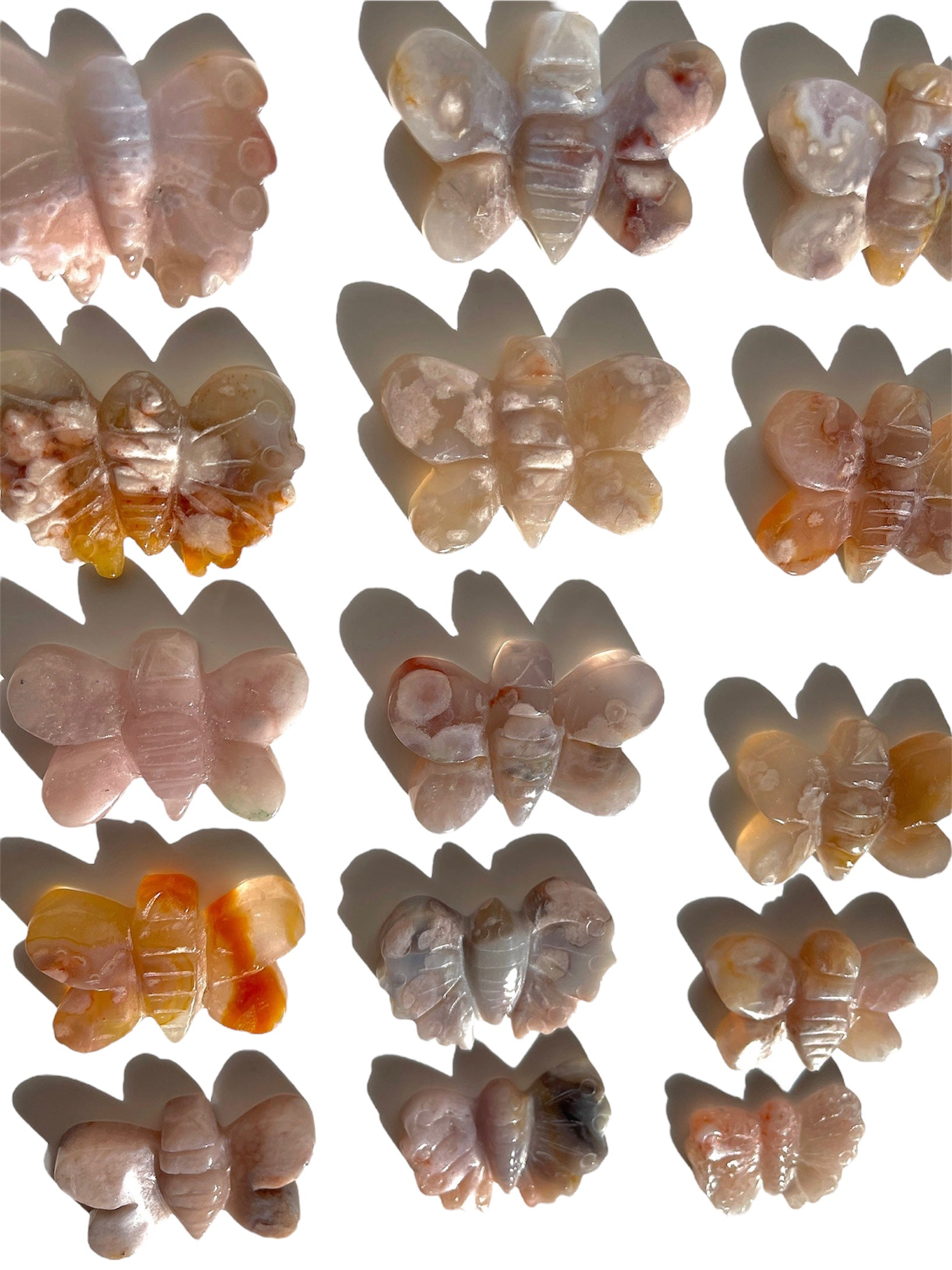 Flower Agate Butterflies, Choose Your Own